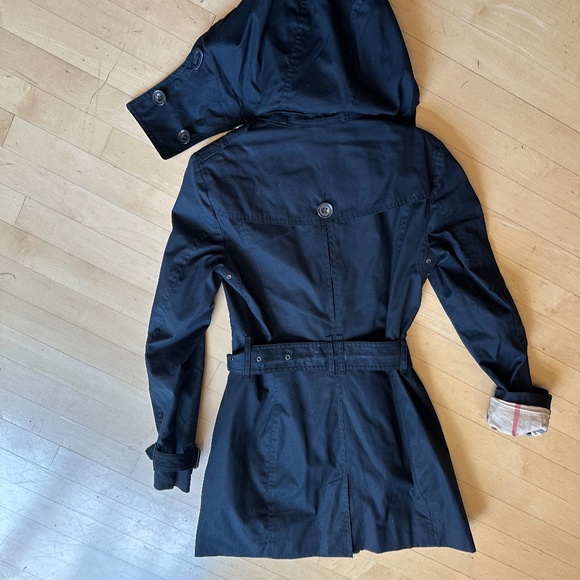 Burberry Brit black trench coat, 2   GD1110 - Picture 5 of 6